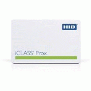 Carte composite HID iCLASS PROX HID-2120 - 2Kbits, 2 secteurs, RFID 125 kHz et 13.56 mHz, format ISO CR80