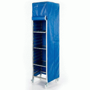 Housse de protection pour chariot porte-plaques 60 x 40 cm, en PVC avec fermeture éclair Worldmai pour CHR, boulangerie et pâtisserie. - matière sy