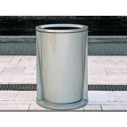 Portée Austin - Poubelle publique Landscape - Corps conique avec couvercle dôme et ouverture supérieure_1