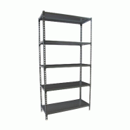 SimonRack Rayonnage métallique, 2000x1100x300 mm, 5 niveaux, tablette métallique, 200 kg au point de flexion, Antracite/Galvanisé - Simonclick - m�
