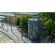 Parking vélo automatisé sécurisé avec accès RFID à faible encombrement pour vélos - Jusqu'à 120 vélos - Version tour - Wöhr BIKESAFE