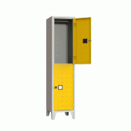 Vestiaire Roma 1 colonne 2 cases gris / jaune
