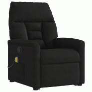 VidaXL Fauteuil inclinable de massage noir tissu microfibre Modèle Levoria - 3303097