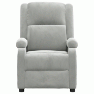 VidaXL Fauteuil inclinable électrique gris clair velours Modèle Beldoria - 3098393