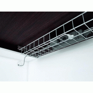 Grille passe-câble en métal pour bureau Kellington avec retour - se fixe sous le plateau Grille passe-câble en métal pour bureau Kellington avec retour - se fixe sous le plateau