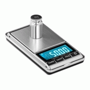 Balance électronique de poche - 500 g - 0,05 g / 200 g - 62 x 54 mm - étui en cuir synthétique 14_0000059