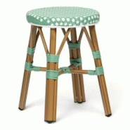 Bistromania Tabouret de terrasse RIVOLI - Vert clair et blanc - EA056 Bistromania Tabouret de terrasse RIVOLI - Vert clair et blanc - EA056