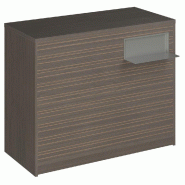 Comptoir Vertigo H T04nat. Spl.Droit L120cm 2tabl.Couliss.4tab.Amovib.Noyerfoc