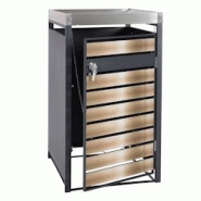 Décoshop26 - Abri poubelle avec bac à plantes porte verrouillable 125 x 68 x 80 cm métal anthracite doré 04_0005703 - 3000252974392 Décoshop26 - Abri poubelle avec bac à plantes porte verrouillable 125 x 68 x 80 cm métal anthracite doré 04_0005703 - 3000252974392