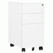 Décoshop26 - Caissons à tiroirs meuble de bureau sur roulettes 3 tiroirs 30 x 45 x 59 cm en acier blanc DEC024570 - blanc 3000254778707 Décoshop26 - Caissons à tiroirs meuble de bureau sur roulettes 3 tiroirs 30 x 45 x 59 cm en acier blanc DEC024570 - blanc 3000254778707