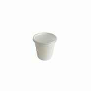 Emballage alimentaire rond 500ml PP avec couvercle 50un - blanc 6621214