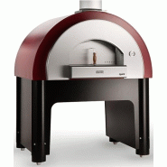 Four à pizza cuisson traditionnelle au feu de bois - capacité 7 pizzas - dôme inox - plan réfractaire 5 cm Four à pizza cuisson traditionnelle au feu de bois - capacité 7 pizzas - dôme inox - plan réfractaire 5 cm
