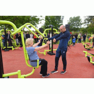 Appareil de fitness extérieur en acier galvanisé accessible PMR - Gamme Fitness - Musculation - PUSH AND PULL Appareil de fitness extérieur en acier galvanisé accessible PMR - Gamme Fitness - Musculation - PUSH AND PULL