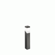 Gea Luce Borne D'Éclairage D'Extérieur Ges610 En Aluminium Finition Anthracite Avec Diffuseur Opale Raccordement E27 Ip44 - Gealuce - gris GES610