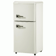 Merax mini réfrigérateur rétro avec congélateur 60L, 2 portes, 88,8 cm, compact pour bureau et hôtel, 102 kWh/an, beige - beige N621P185164W