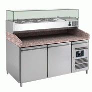 Meuble à pizza 2 portes avec vitrine réfrigérée PZ2600TN L2G