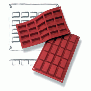 Schneider - Moules à gâteaux, Rectangulaires, 49 x 26 x 11 mm - rouge silicone 115037
