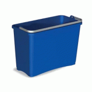 Seau 8 lt bleu avec anse sur bord, spécial Alpha sécurisé