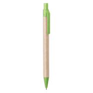 Stylo bille en papier recyclé - plastique en paille de blé - encre bleue - couleur verte - 5 g Stylo bille en papier recyclé - plastique en paille de blé - encre bleue - couleur verte - 5 g