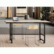 Table haute Be1 sur roulettes avec frein Table haute Be1 sur roulettes avec frein
