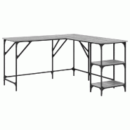 VidaXL Bureau sonoma gris 139x139x75 cm bois d'ingénierie Modèle Orion Office Essence - 837590