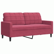 VidaXL Canapé à 2 places Rouge bordeaux 140 cm Velours Modèle Querlissex - 4007628
