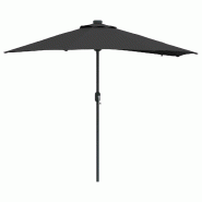 VidaXL Parasol de jardin Noir 294 x 150 x 223 cm Polyester et Acier Modèle Solis Classique - 42003265