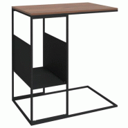 VidaXL Table d'appoint Noir 55x36x59,5 cm Bois d'ingénierie Modèle Toscane Pro - 343104XL