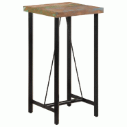 VidaXL Table de bar 55x55x107 cm bois massif de récupération et fer Modèle Helios Select - Bois massif 356372