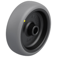 Roue de 100 mm avec caoutchouc thermoplastique gris conducteur d'électricité sur polypropylène Roue de 100 mm avec caoutchouc thermoplastique gris conducteur d'électricité sur polypropylène