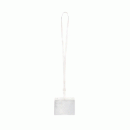 50x Cordons / Lanières et Porte-noms / Badges Basic Blancs - 8412536821189
