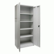 Armoire pour classeurs grise thermolaquée 78 x 38 x 192 cm 4 étagères Armoire pour classeurs grise thermolaquée 78 x 38 x 192 cm 4 étagères
