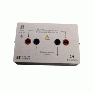 CHAUVIN ARNOUX - Shunt 10 A - 0.1V - double isolation - connexion fiche banane diam 4mm - série Enseignement