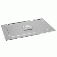 Couvercle GN Gastronorm 1/1 avec évidement pour cuillère en acier inoxydable GVK ECO - argenté inox GN-1/1Var-D+LA