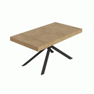 Itamoby Table Extensible Niket 160/420X90 Cm Chêne Naturel Avec Pieds Anthracite - marron multi-matériau VE0160420NIKE-QN