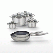 Lot Poêles céramique 24/28 cm & Faitouts Elo Profi Therm Platinum - gris inox 3176239989960