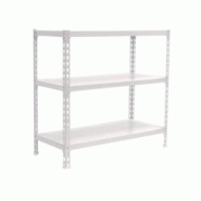 PROREGAL Étagère pour charges lourdes BABY METAL SHARK | HxLxP 90x110x50cm | Charge du compartiment 200kg | Blanc - gris métal PR_RS139-124 PROREGAL Étagère pour charges lourdes BABY METAL SHARK | HxLxP 90x110x50cm | Charge du compartiment 200kg | Blanc - gris métal PR_RS139-124