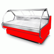 Romux® Vitrine Réfrigérée Charcuterie avec Verre Haut Courbé Rouge 470 Litres Ventilée 200 cm | Vitrines Professionnelles - 8435811807142