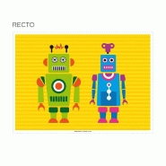 Set de table papier à colorier 100g/m2 motif Robot 31x43cm - par 1000