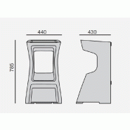 Tabouret haut intérieur/extérieur Karla - Sokoa - Anthracite_0
