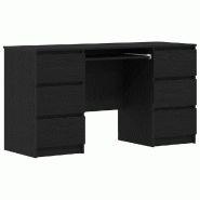 VidaXL Bureau Chêne noir 140 x 50 x 76 cm Bois d'ingénierie Modèle Atlas Infinite Bois - 3329284