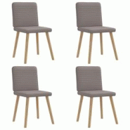VidaXL Chaises à Manger Lot De 4 Taupe Tissu - gris 8721158566959 VidaXL Chaises à Manger Lot De 4 Taupe Tissu - gris 8721158566959