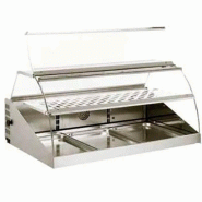 Vitrine chauffante de marché - Maintien des plats à température - 2 parties modulaires - Capacité 3 bacs GN 1/1 Vitrine chauffante de marché - Maintien des plats à température - 2 parties modulaires - Capacité 3 bacs GN 1/1