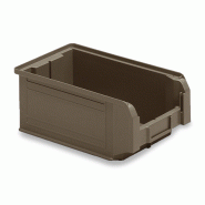 Bac à bec gerbable 9,4 L - 350x210x145 mm - Polypropylène recyclé - Gris foncé Bac à bec gerbable 9,4 L - 350x210x145 mm - Polypropylène recyclé - Gris foncé