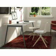 Bureau droit professionnel en bois design - fabriqué en Italie - Challenger - plateau mélaminé - piètement métallique en A Bureau droit professionnel en bois design - fabriqué en Italie - Challenger - plateau mélaminé - piètement métallique en A