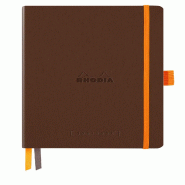 Carnet souple Goalbook Rhodiarama bronze A5, 240p./120 feuilles ivoire 90 g/m², dot grid - marron 117813C