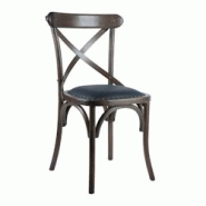 Anticline Créations Chaise bistro bois foncé - multi-matériau CS1642 Anticline Créations Chaise bistro bois foncé - multi-matériau CS1642