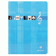 Clairefontaine Lot de 10 Cahier Musique et Chant Metric 24x32, 48p./24 feuilles 90 g/m² piquées, ligné + portées / Séyès - 3329680033076