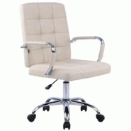 CLP Fauteuil de bureau Deli Pro tissu Crème - beige textile 151694104 CLP Fauteuil de bureau Deli Pro tissu Crème - beige textile 151694104