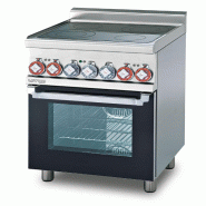 Cuisinière électrique avec plaque vitrocéramique et four multifonctions. Dimensions 60x60 h90 cm. Porte en verre. Modèle CFMC4-66ET - 2248